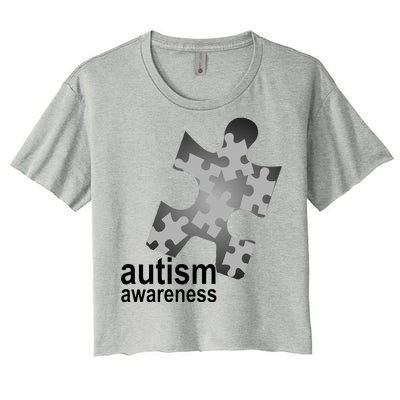 Autism Awareness Puzzle Women's Crop Top Tee