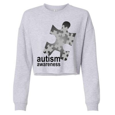 Autism Awareness Puzzle Cropped Pullover Crew