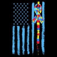 Autism Awareness Puzzle American Flag Impact Tech Backpack