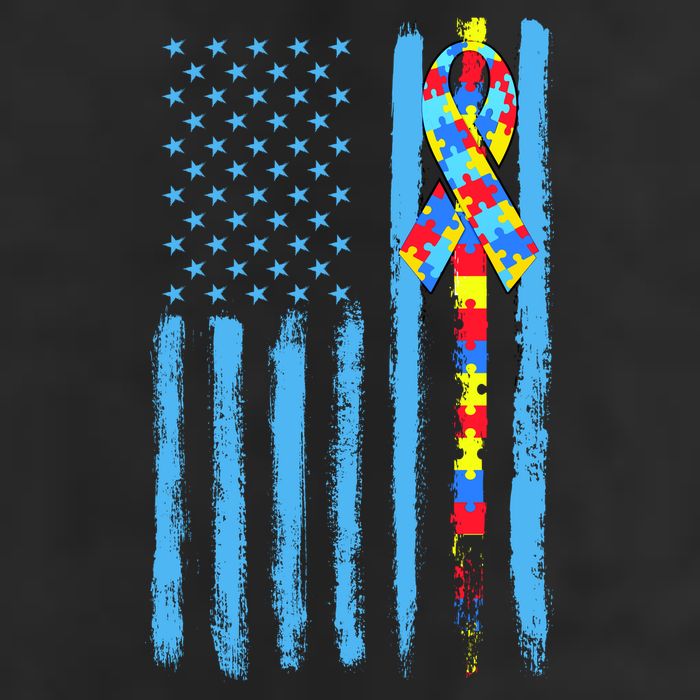 Autism Awareness Puzzle American Flag Adult Drive Performance Visor