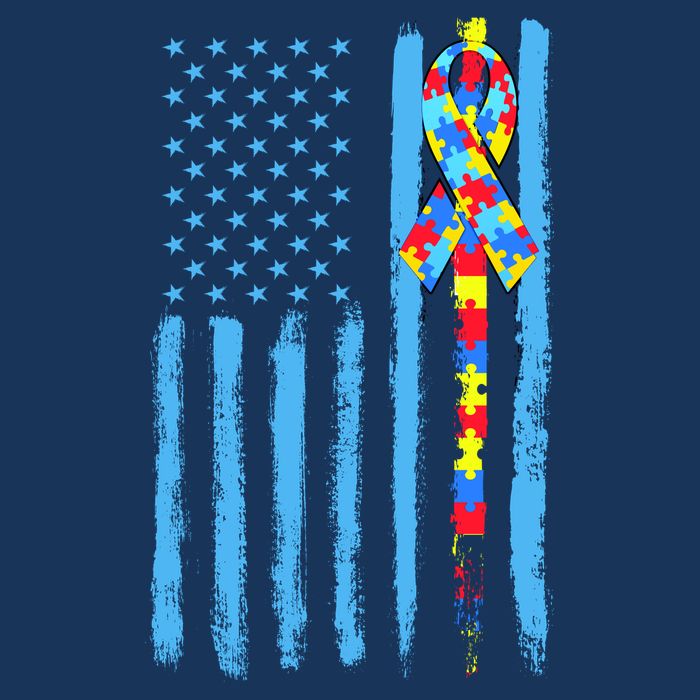 Autism Awareness Puzzle American Flag Cool Comfort Performance Bucket Hat