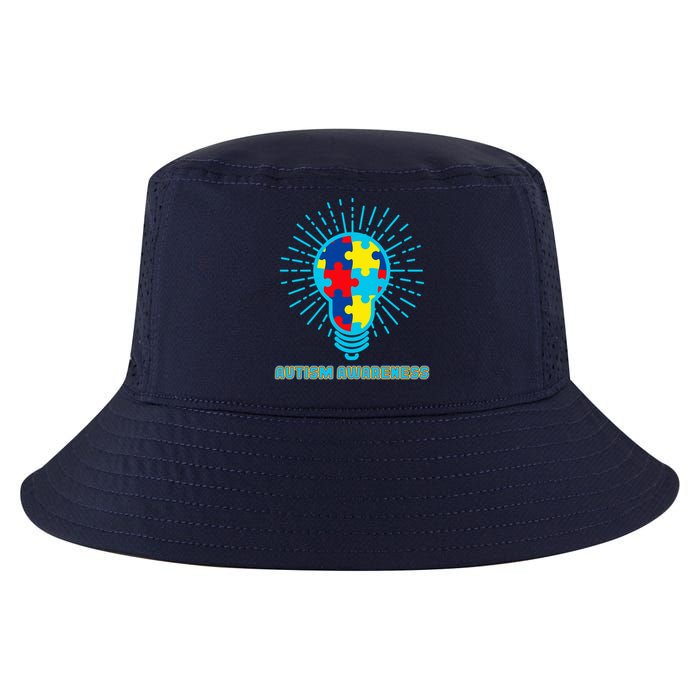Autism Awareness Puzzle Light Bulb Cool Comfort Performance Bucket Hat