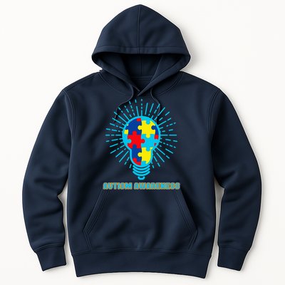 Autism Awareness Puzzle Light Bulb Hoodie