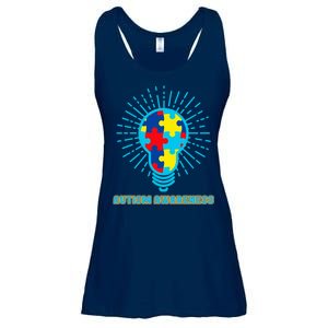 Autism Awareness Puzzle Light Bulb Ladies Essential Flowy Tank