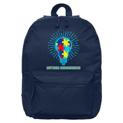 Autism Awareness Puzzle Light Bulb 16 in Basic Backpack