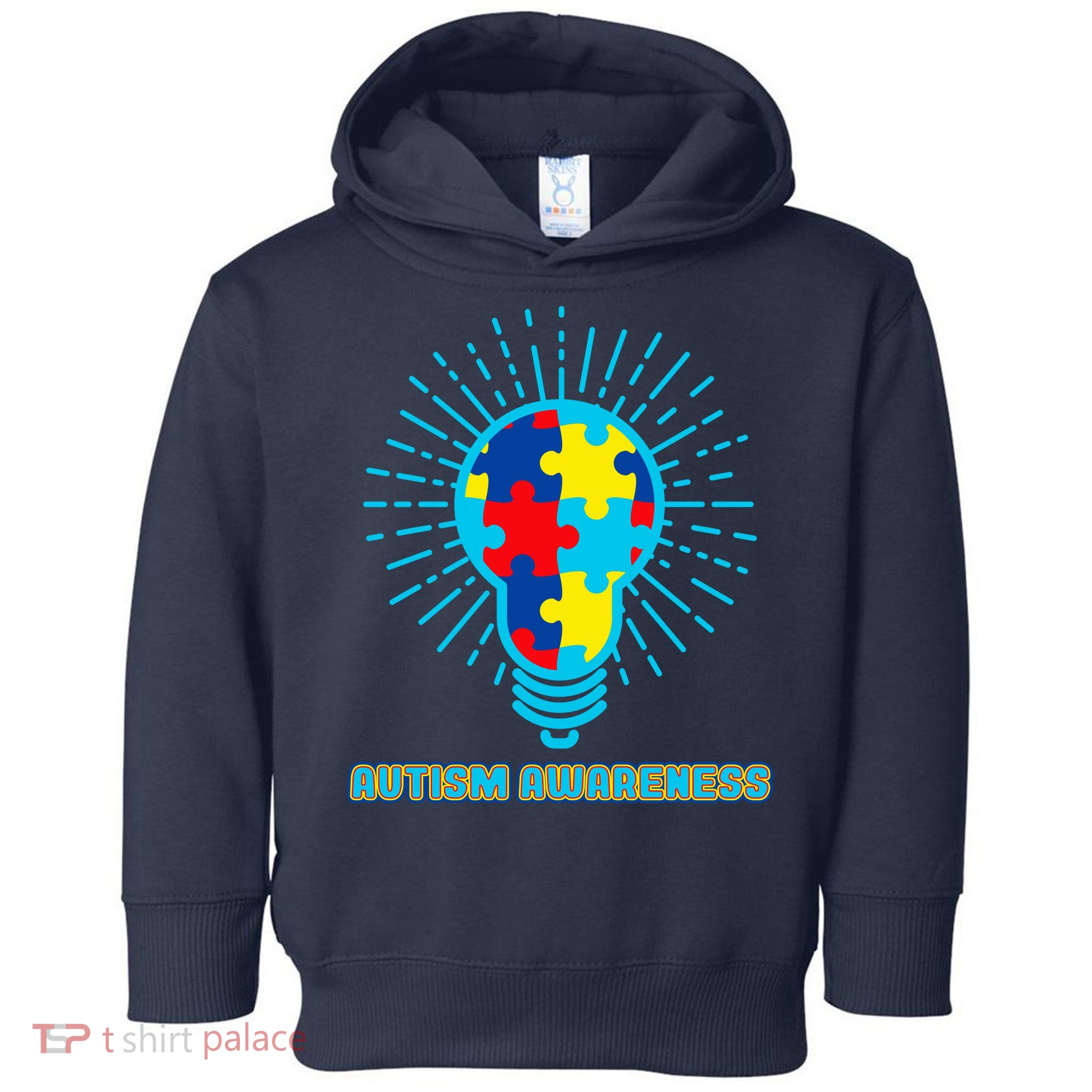 Autism Awareness Puzzle Light Bulb Toddler Hoodie