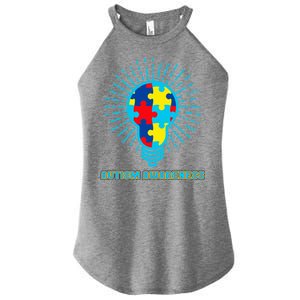 Autism Awareness Puzzle Light Bulb Women's Perfect Tri Rocker Tank