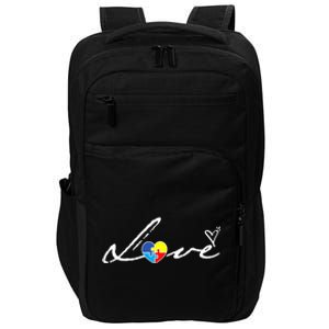 Autism Awareness Puzzle Piece Heart Impact Tech Backpack