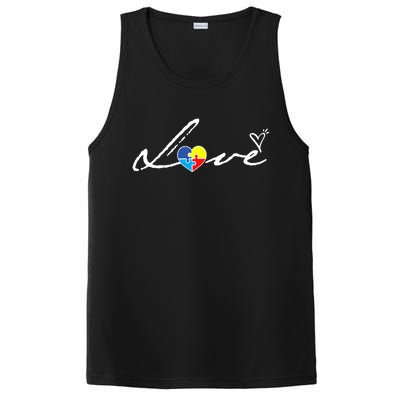 Autism Awareness Puzzle Piece Heart PosiCharge Competitor Tank