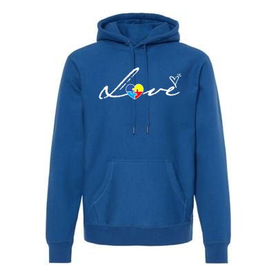 Autism Awareness Puzzle Piece Heart Premium Hoodie