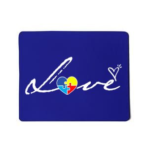 Autism Awareness Puzzle Piece Heart Mousepad