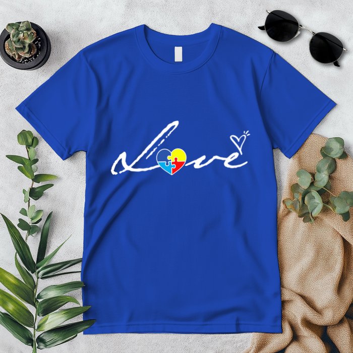 Autism Awareness Puzzle Piece Heart Premium T-Shirt