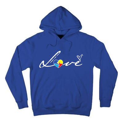 Autism Awareness Puzzle Piece Heart Tall Hoodie