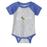 Autism Awareness Puzzle Piece Heart Infant Baby Jersey Bodysuit