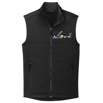 Autism Awareness Puzzle Piece Heart Collective Smooth Fleece Vest