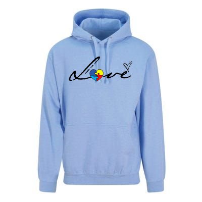 Autism Awareness Puzzle Piece Heart Unisex Surf Hoodie