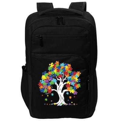 Autism Awareness Puzzle Piece Tree Impact Tech Backpack