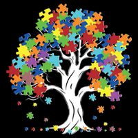Autism Awareness Puzzle Piece Tree Drawstring Bag