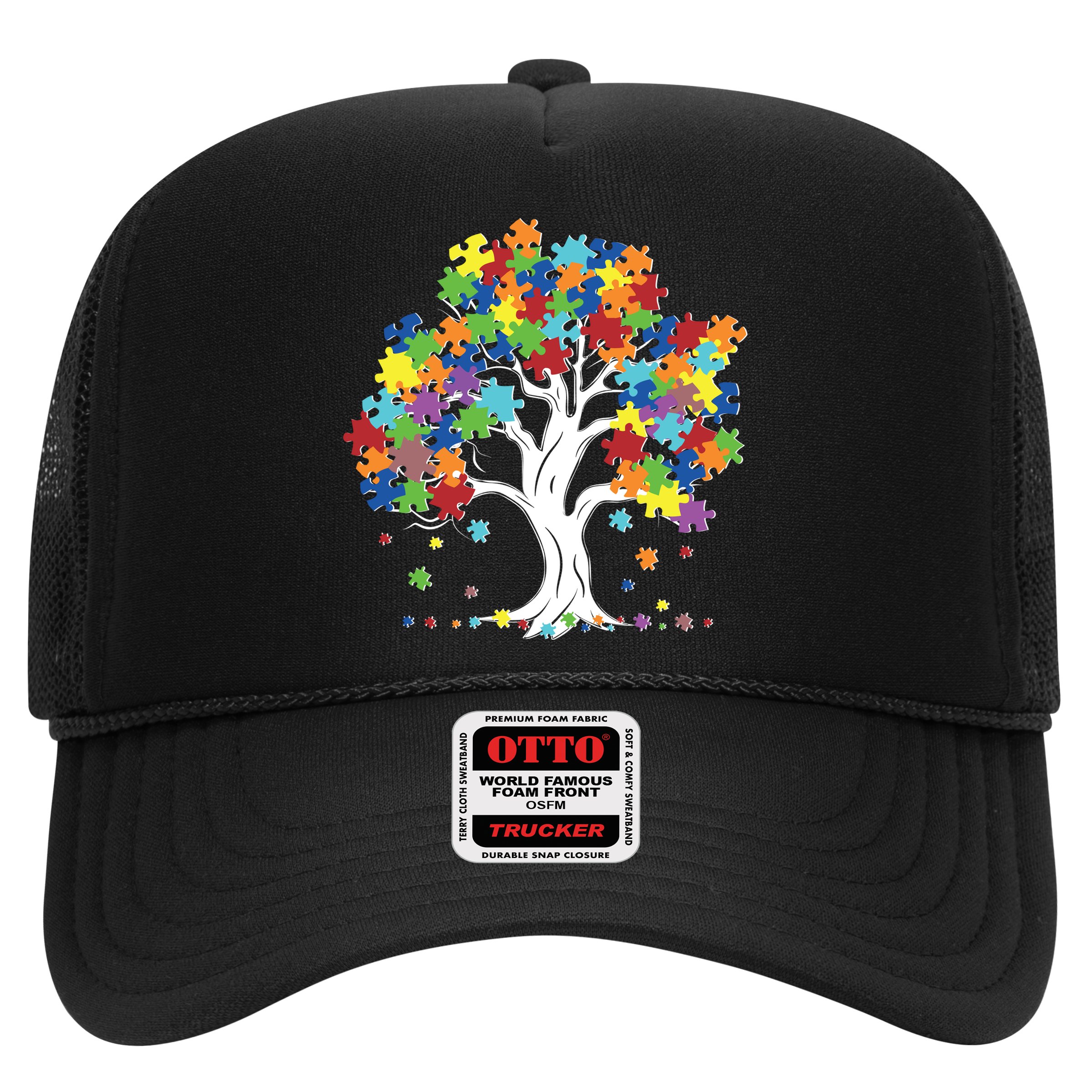Autism Awareness Puzzle Piece Tree Hat