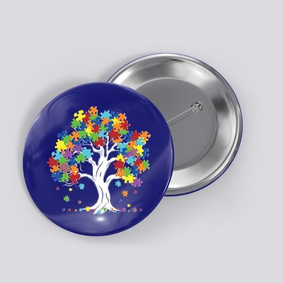 Autism Awareness Puzzle Piece Tree Button