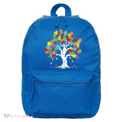 Autism Awareness Puzzle Piece Tree 16 in Basic Backpack