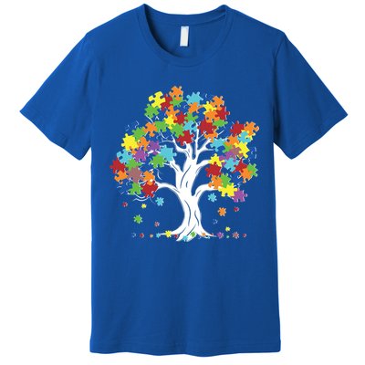Autism Awareness Puzzle Piece Tree Premium T-Shirt