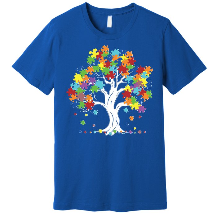 Autism Awareness Puzzle Piece Tree Premium T-Shirt