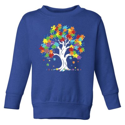 Autism Awareness Puzzle Piece Tree Toddler Sweatshirt