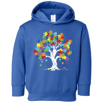 Autism Awareness Puzzle Piece Tree Toddler Hoodie