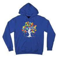 Autism Awareness Puzzle Piece Tree Tall Hoodie