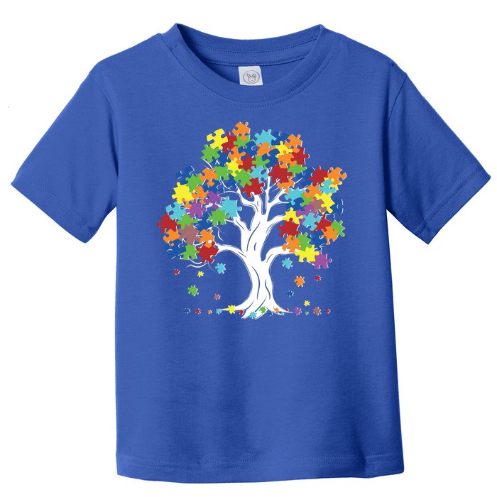 Autism Awareness Puzzle Piece Tree Toddler T-Shirt