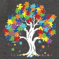 Autism Awareness Puzzle Piece Tree Vector Backpack