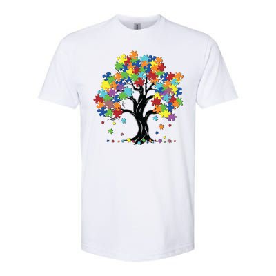 Autism Awareness Puzzle Piece Tree Softstyle® CVC T-Shirt