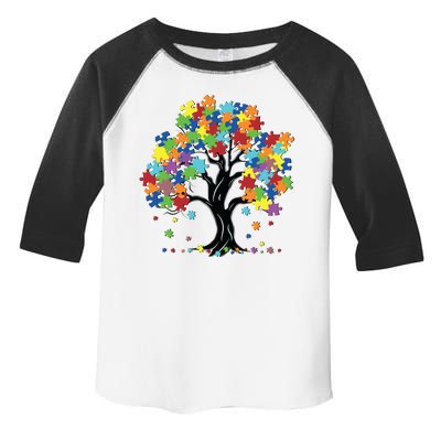 Autism Awareness Puzzle Piece Tree Toddler Fine Jersey T-Shirt