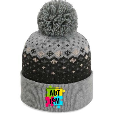 Autism Awareness Puzzle Pieces The Baniff Cuffed Pom Beanie