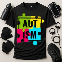 Autism Awareness Puzzle Pieces Cooling Performance Crew T-Shirt