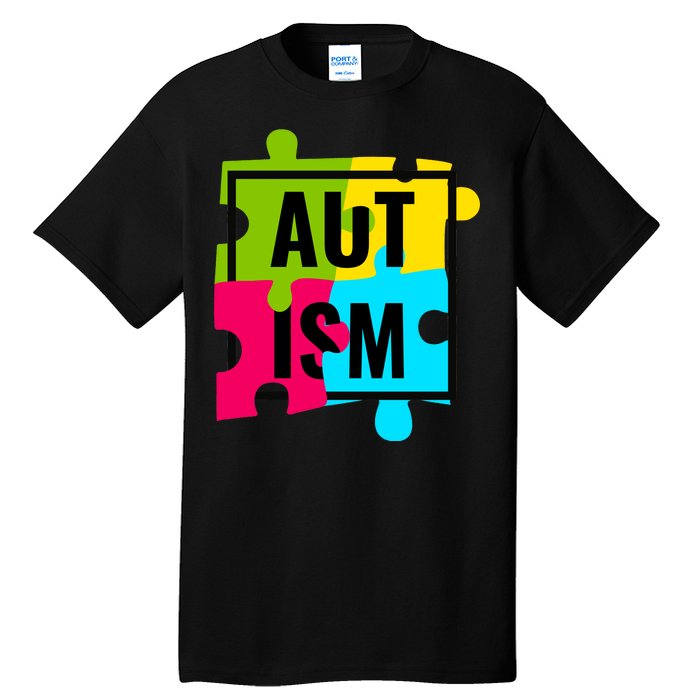 Autism Awareness Puzzle Pieces Tall T-Shirt