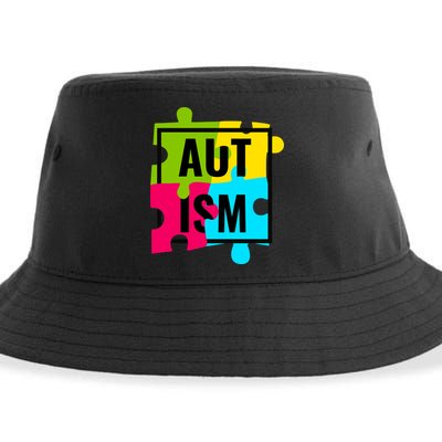 Autism Awareness Puzzle Pieces Sustainable Bucket Hat