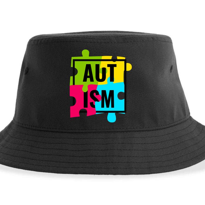 Autism Awareness Puzzle Pieces Sustainable Bucket Hat