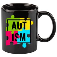 Autism Awareness Puzzle Pieces 11oz C Handle Ceramic Mug