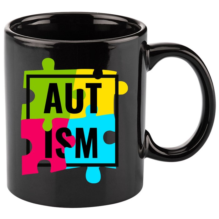 Autism Awareness Puzzle Pieces 11oz C Handle Ceramic Mug