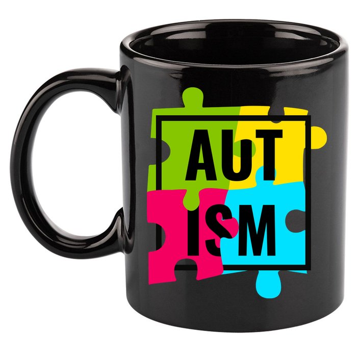 Autism Awareness Puzzle Pieces 11oz C Handle Ceramic Mug