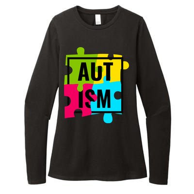 Autism Awareness Puzzle Pieces Womens CVC Long Sleeve Shirt