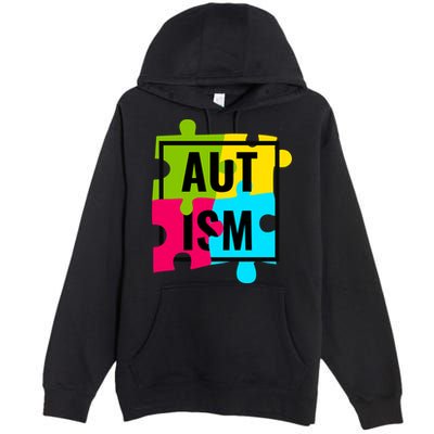 Autism Awareness Puzzle Pieces Premium Pullover Hoodie