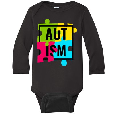 Autism Awareness Puzzle Pieces Baby Long Sleeve Bodysuit