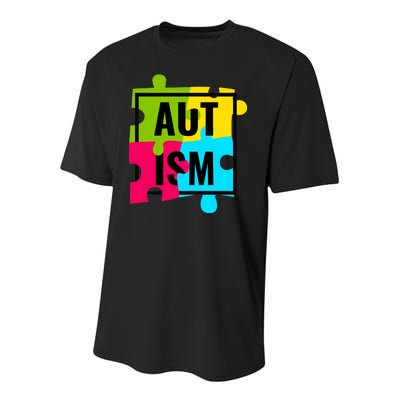 Autism Awareness Puzzle Pieces Youth Performance Sprint T-Shirt