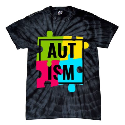 Autism Awareness Puzzle Pieces Tie-Dye T-Shirt