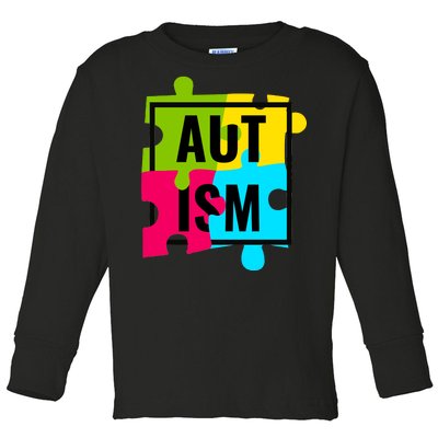 Autism Awareness Puzzle Pieces Toddler Long Sleeve Shirt