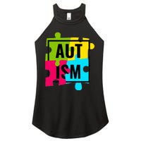 Autism Awareness Puzzle Pieces Women's Perfect Tri Rocker Tank