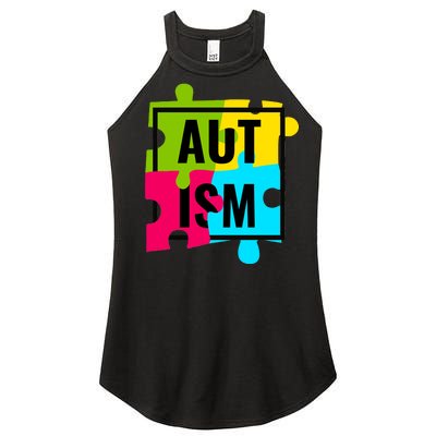 Autism Awareness Puzzle Pieces Women's Perfect Tri Rocker Tank